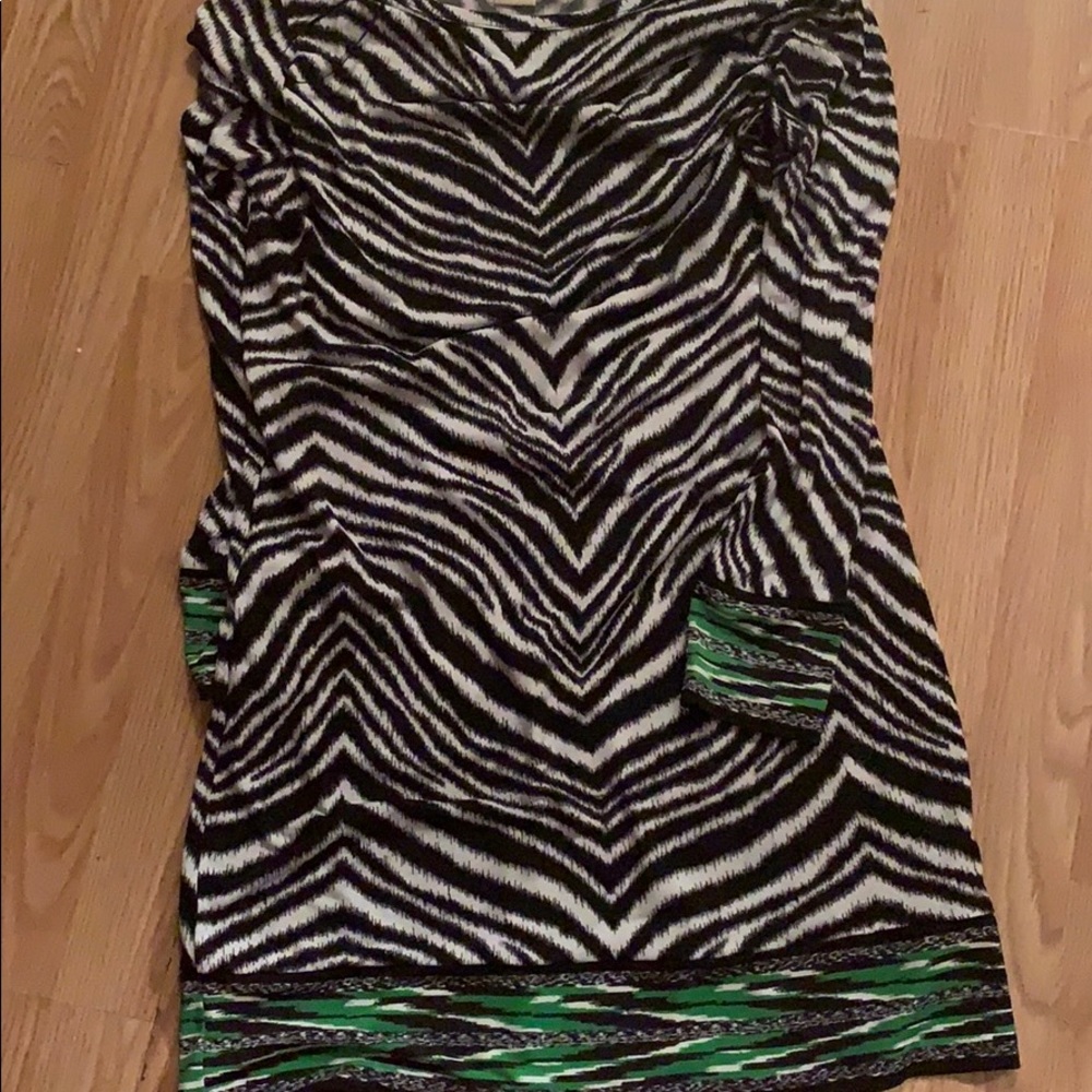 Micheal Kors zebra print dress the Kelly green
